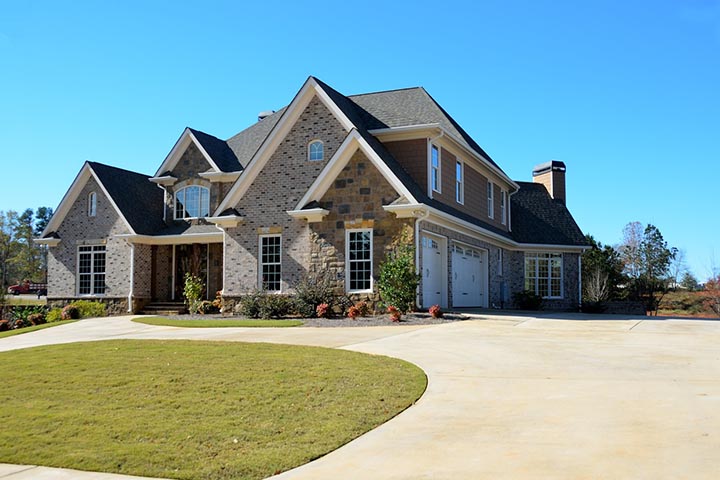 sloped driveway
